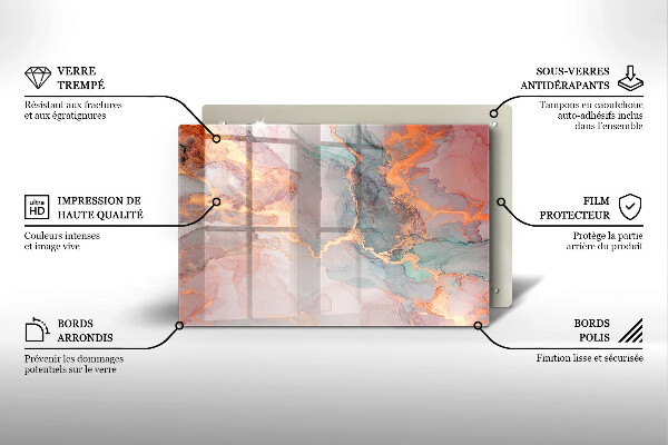 Worktop saver Marble with gold