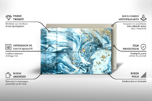 Worktop saver Structure with gold