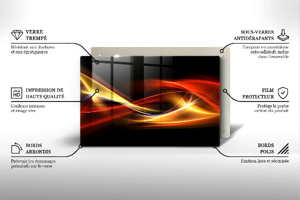 Induction hob protector Abstraction of smoke and light