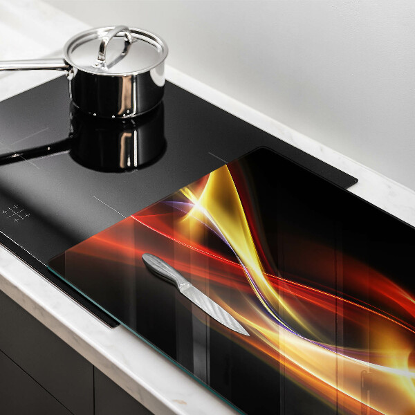 Induction hob protector Abstraction of smoke and light