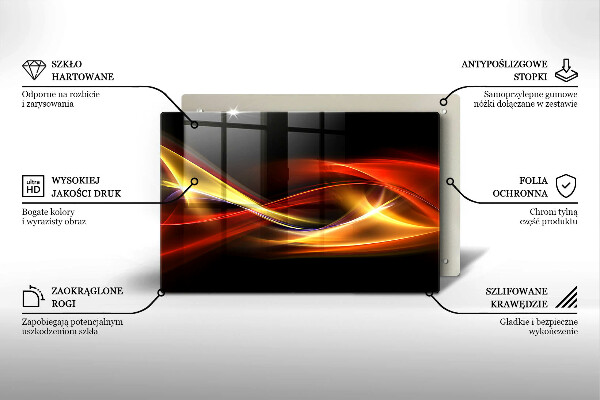 Induction hob protector Abstraction of smoke and light