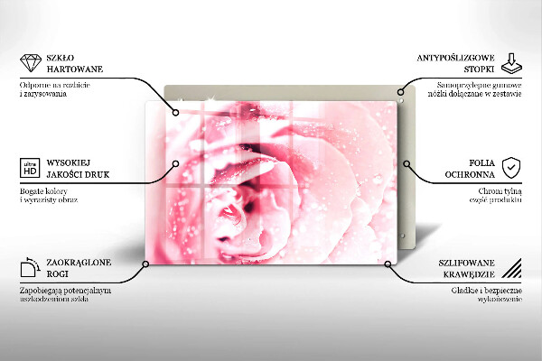 Worktop saver Rosa drops and rose flower