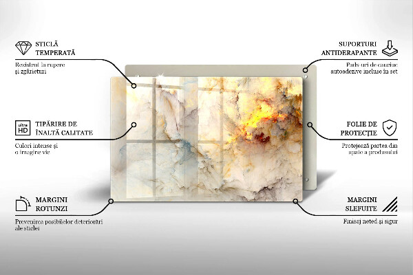 Worktop saver Marble texture with gold