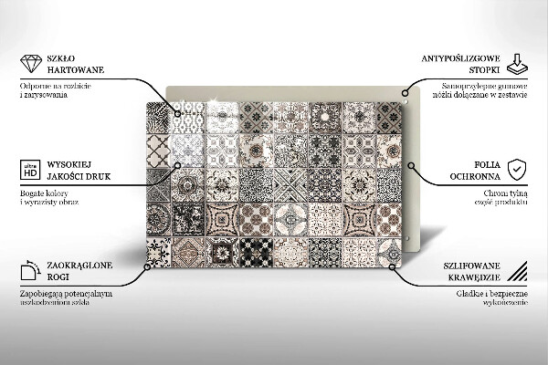Induction hob protector Decorative tiles