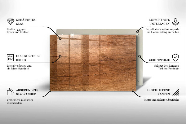 Induction hob protector Wood texture