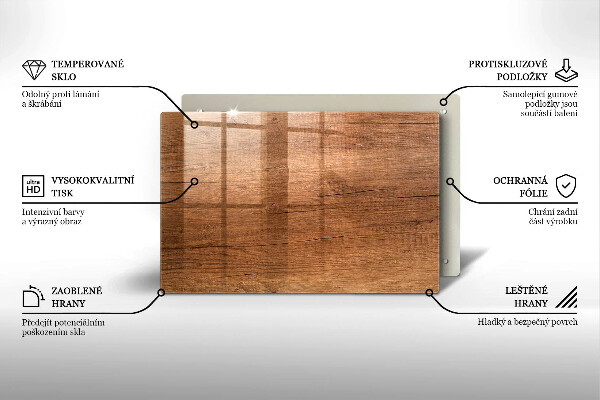 Induction hob protector Wood texture