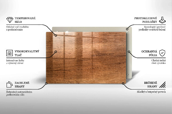 Induction hob protector Wood texture