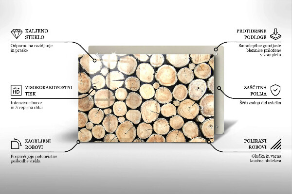 Induction hob protector Wood trunks of the tree