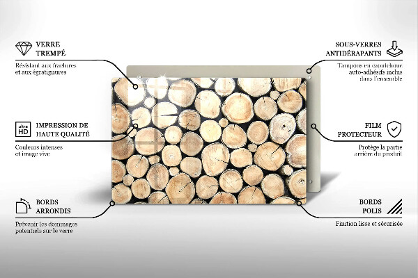 Induction hob protector Wood trunks of the tree