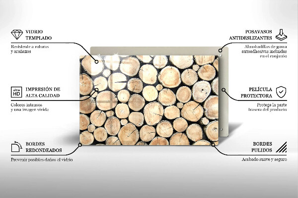 Induction hob protector Wood trunks of the tree