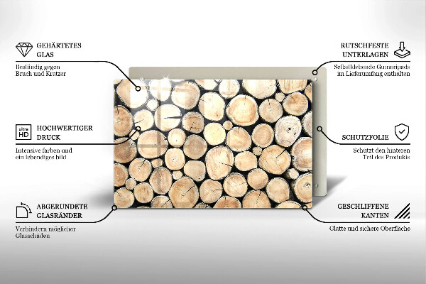 Induction hob protector Wood trunks of the tree