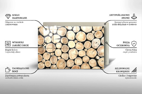 Induction hob protector Wood trunks of the tree