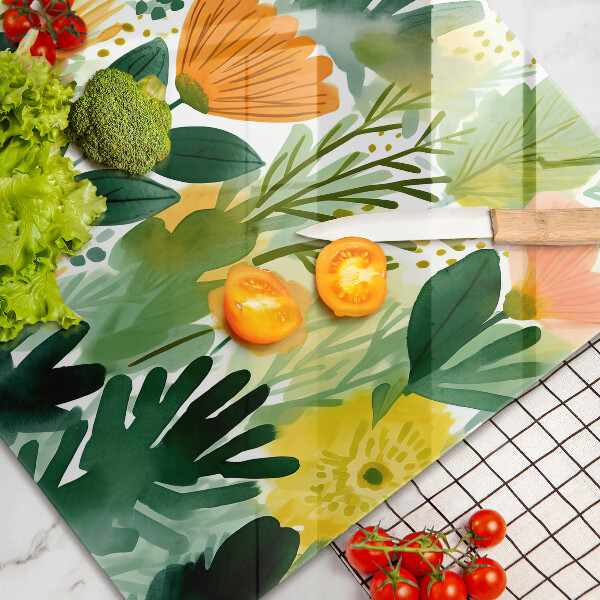 Worktop saver Painted flowers