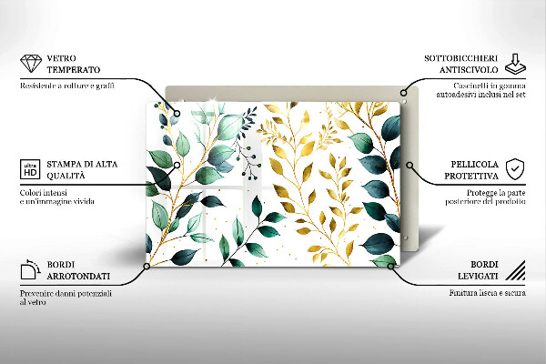 Worktop saver Green and golden leaves