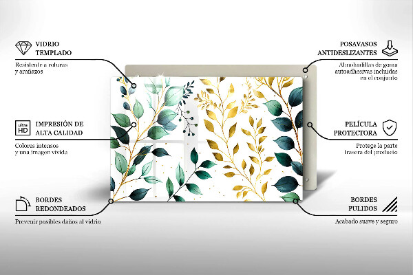 Worktop saver Green and golden leaves