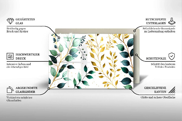 Worktop saver Green and golden leaves