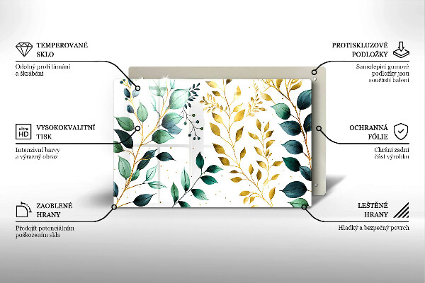 Worktop saver Green and golden leaves