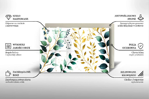 Worktop saver Green and golden leaves