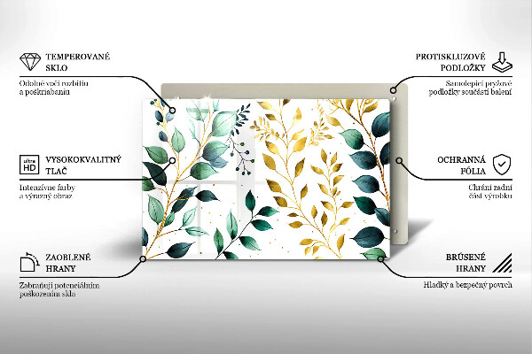 Worktop saver Green and golden leaves