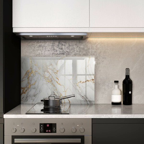 Worktop saver Light marble with gold