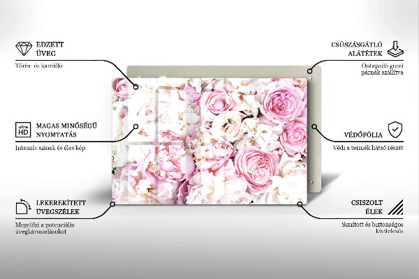 Worktop saver Peony bouquet