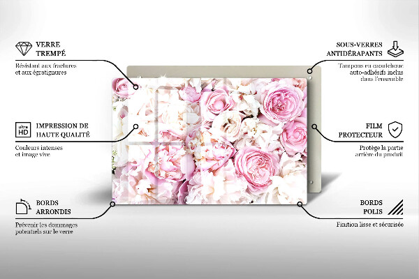 Worktop saver Peony bouquet