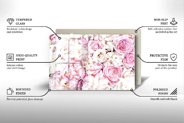 Worktop saver Peony bouquet