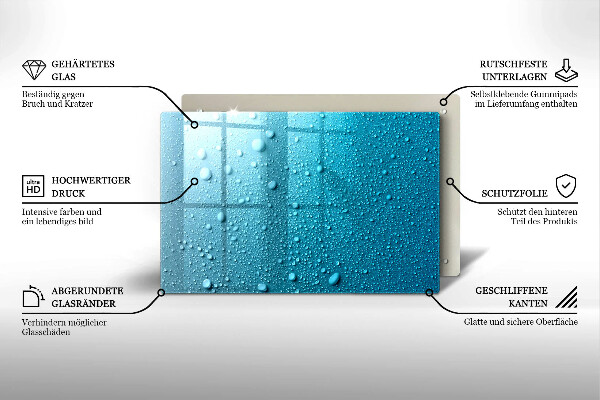 Worktop saver Drops of water