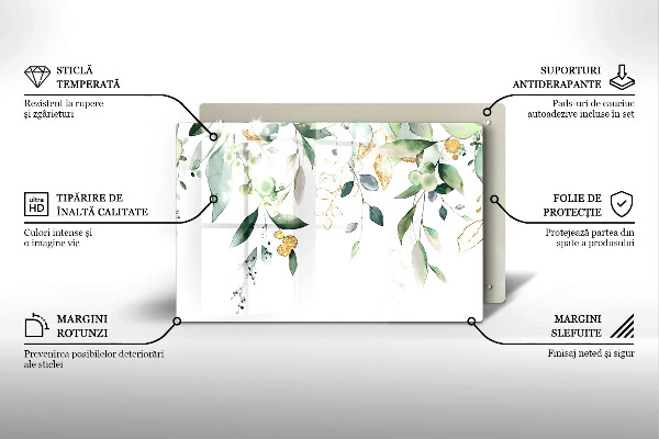 Worktop saver Watercolor leaves