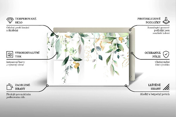 Worktop saver Watercolor leaves