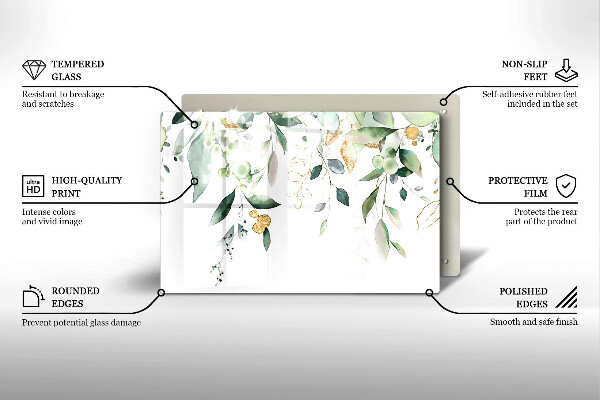 Worktop saver Watercolor leaves