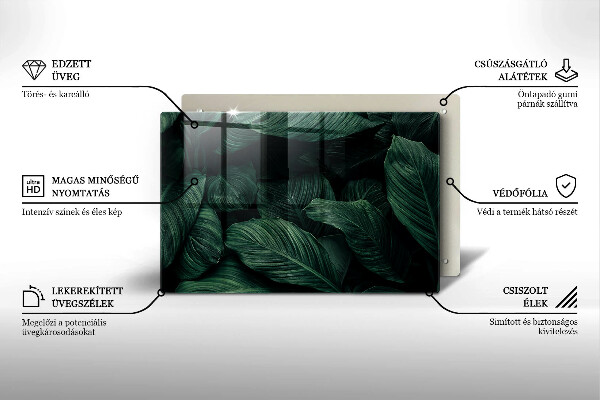 Worktop saver Dark leaves