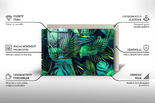Worktop saver Illustration of the jungle leaves