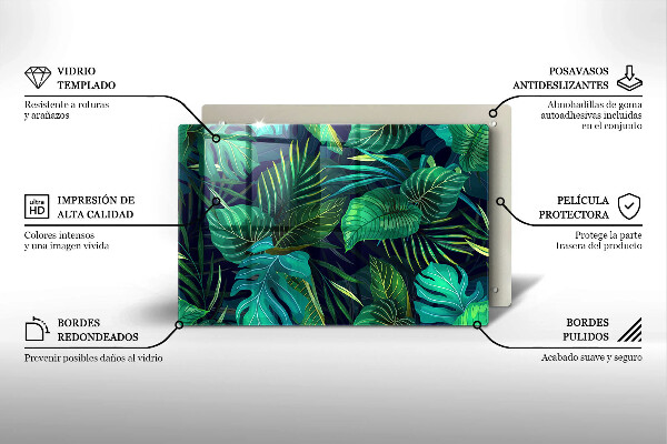 Worktop saver Illustration of the jungle leaves