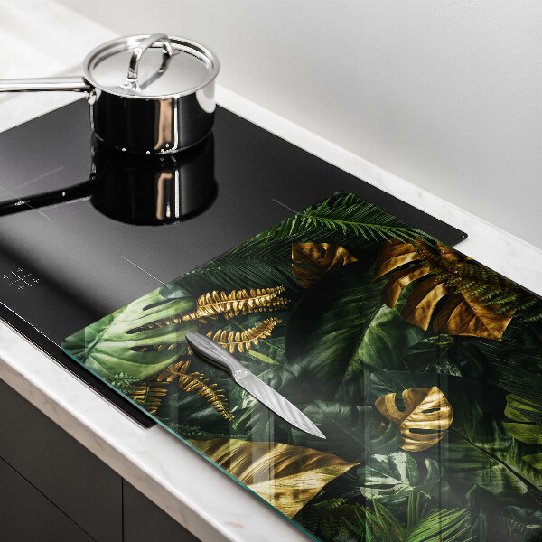 Worktop saver Monstera golden leaves