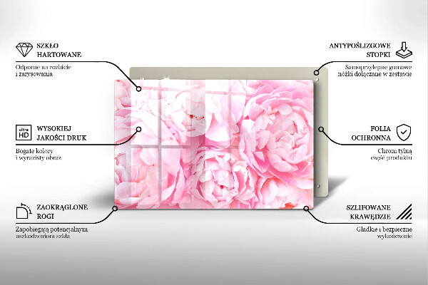 Worktop protector Delicate peonies