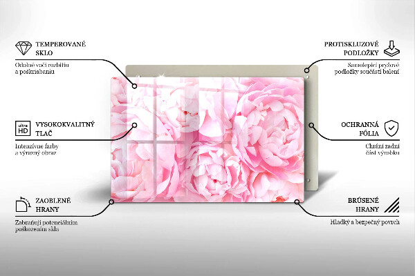 Worktop protector Delicate peonies