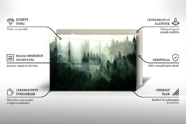 Worktop saver Landscape of a hazy forest