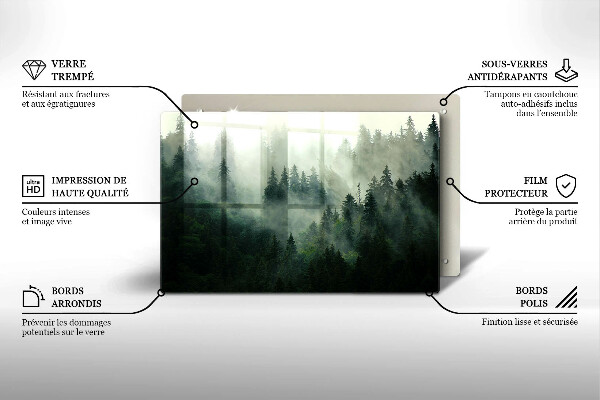 Worktop saver Landscape of a hazy forest