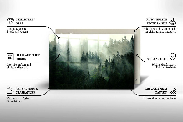 Worktop saver Landscape of a hazy forest
