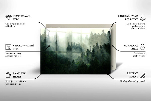 Worktop saver Landscape of a hazy forest