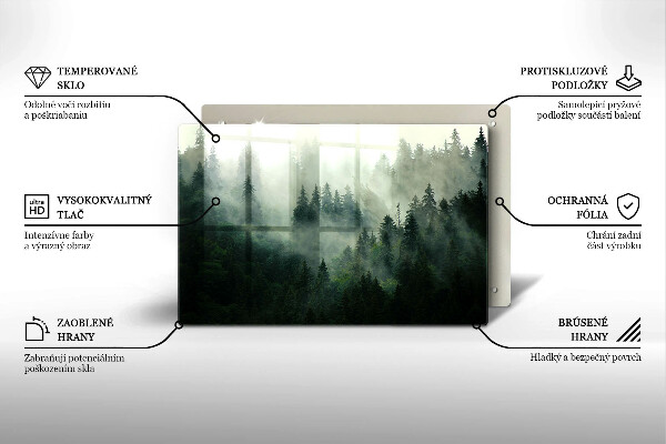 Worktop saver Landscape of a hazy forest