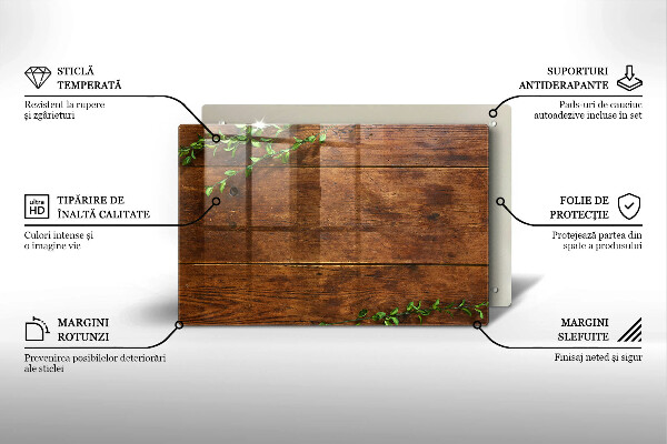 Worktop saver Wooden boards and leaves
