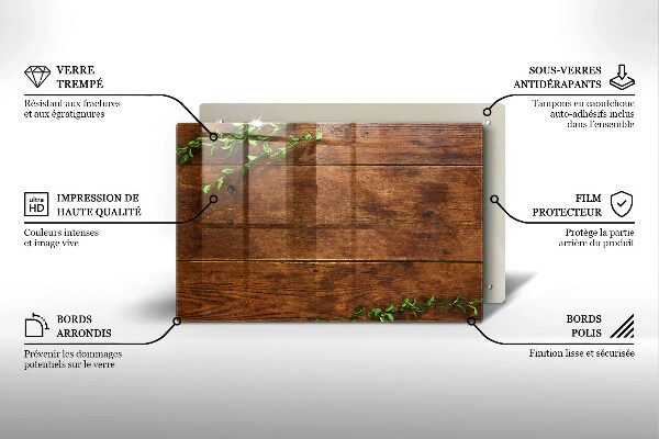Worktop saver Wooden boards and leaves