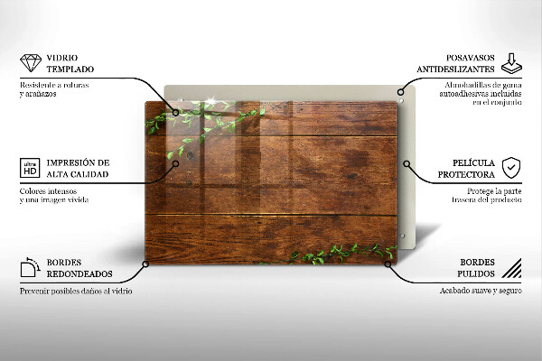Worktop saver Wooden boards and leaves