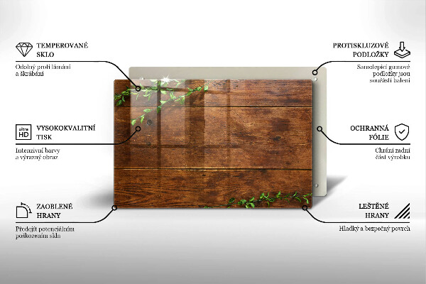 Worktop saver Wooden boards and leaves