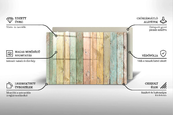 Worktop saver Colorful vintage boards