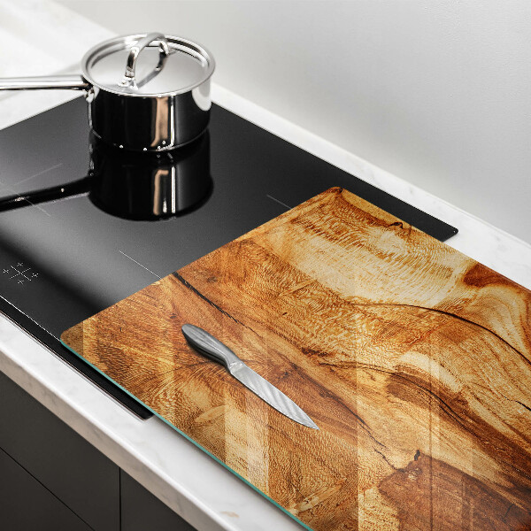 Induction hob protector Wooden board texture