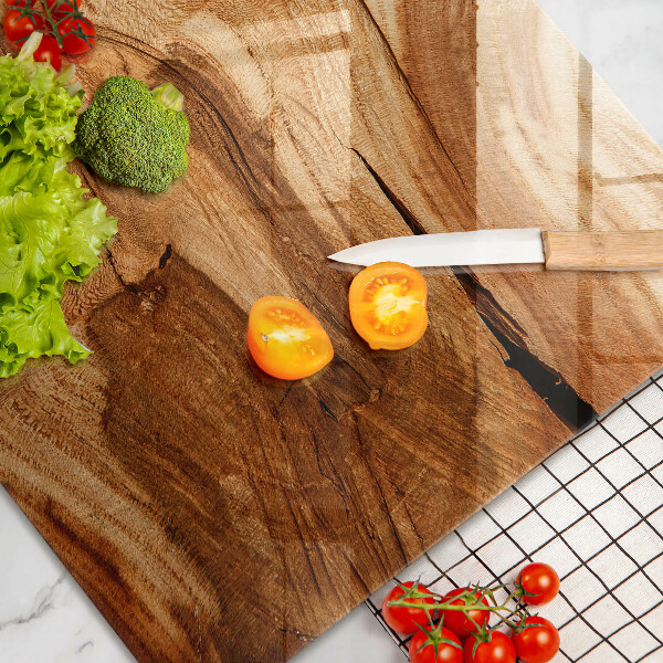 Induction hob protector Wooden board texture