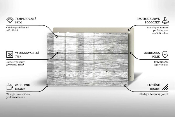 Induction hob protector Wood old boards